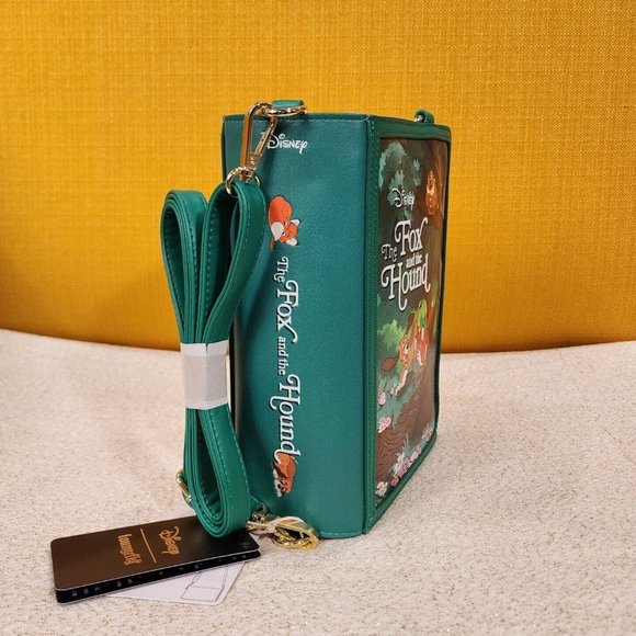 Loungefly Disney Fox and The Hound Classic Story Book Convertible Mini Backpack - Picture 3 of 13